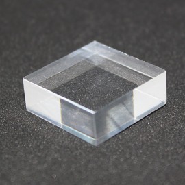 Socle présentoir acrylique support pour minéraux 3 pièces Noir 50 x 50 x 20 mm 