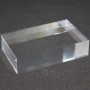 Socle rectangulaire acrylique brut 80x50x20mm présentoir collection minéraux
