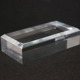 Acrylic display, bevelled edge : 50x100x20mm