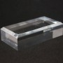Socle acrylique 50x100x20mm angles biseautés supports pour minéraux
