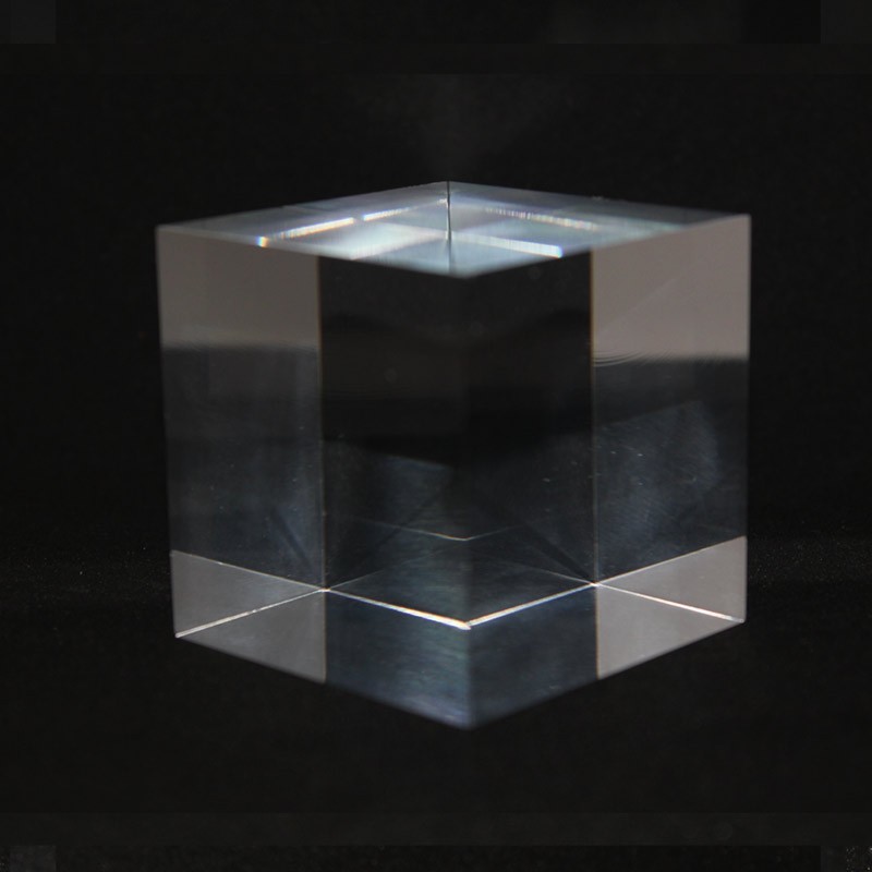 Socle plexiglas, Support présentoir, plaque acrylique biseautée 6x10x2cm,  CUB6102