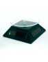 Rotating pedestals triangular solar energy, black