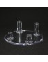 Lot 100 pièces : Support 4 pieds diamètre 70mm plastique pour mineraux