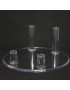 Lot 12 pieces : Support 4 plastic feet for supporting minerals diameter 100mm