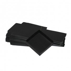 Lot 50 black cardboard boxes Modular : 130x130x35mm