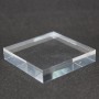 Socle acrylique brut 50x50x10mm supports pour minéraux Le Comptoir du Socle