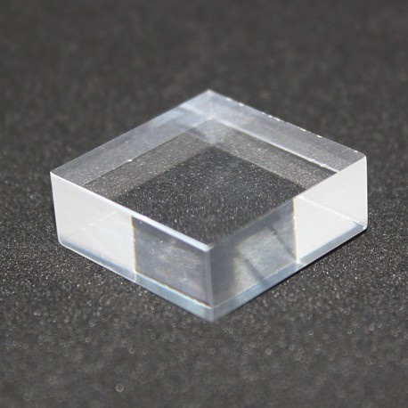 Socle acrylique brut 25x25x15mm présentoir pour minéraux Le Comptoir du Socle