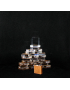Lot 10 Socles acryliques angles droits 30x30x6mm