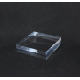 Socle acrylique brut 80x80x20mm présentoir pour minéraux
