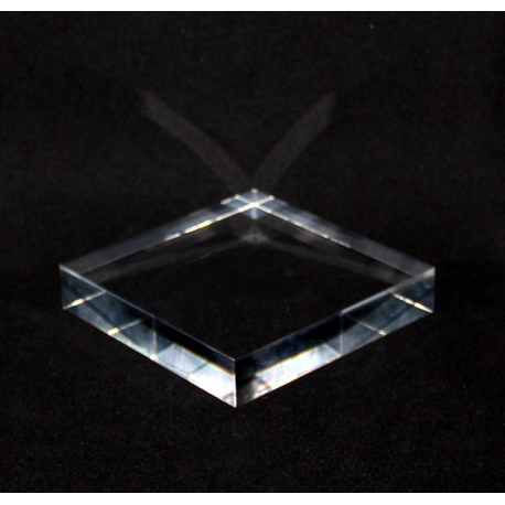 Crude acrylic base 100x100x20mm display for minerals