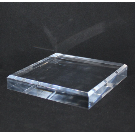 Acrylic base 120x120x20mm bevelled angles media for minerals