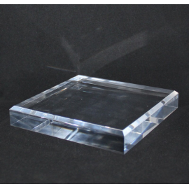 Acrylic base 100x100x20mm bevelled angles media for minerals