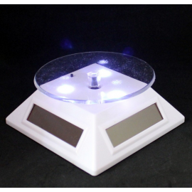 Rotating pedestals triangular solar energy, white, with white LED light