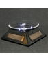 Rotating pedestals triangular solar energy, black, with white LED light