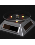 Rotating pedestals triangular solar energy, grey, with multicolour LED light