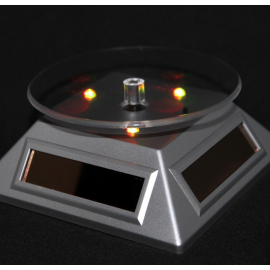 Rotating pedestals triangular solar energy, grey, with multicolour LED light