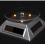 Rotating pedestals triangular solar energy, black, with white LED light