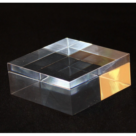 Crude acrylic base 100x100x30mm display for minerals