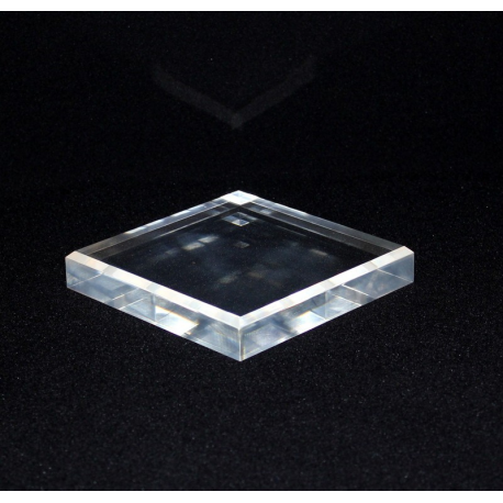 Crude acrylic display base 100x100x25mm media for minerals