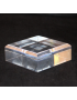 Socle acrylique 60x60x30mm angles biseautés supports pour minéraux