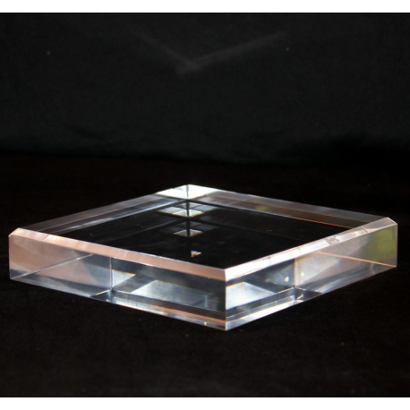 Acrylic base 150x150x30mm bevelled angles media for minerals
