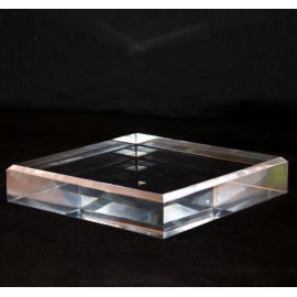 Acrylic base bevelled edge 120x120x20mm