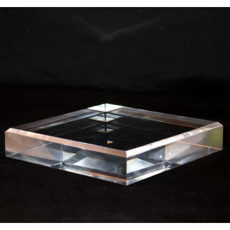 Acrylic base 120x120x20mm bevelled angles media for minerals