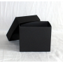 Boîte Carton Modulaire noire avec couvercle : 80x90x70mm