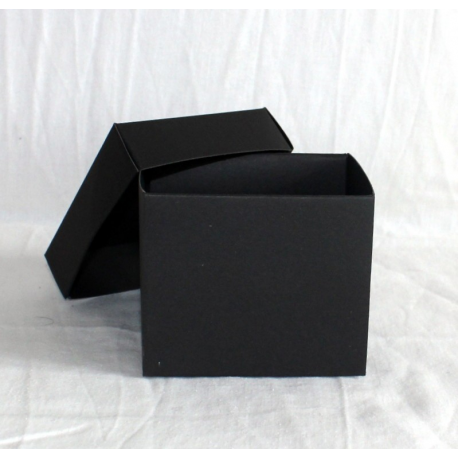 Lot 25 black cardboard boxes Modular with top : 80x90x70mm
