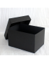 Boîte Carton Modulaire noire avec couvercle : 90x130x80mm