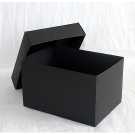 Boîte Carton Modulaire noire avec couvercle : 90x130x80mm
