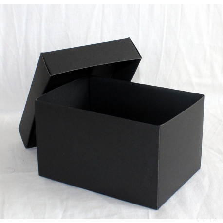 Lot 25 black cardboard boxes Modular with top : 90x120x80mm