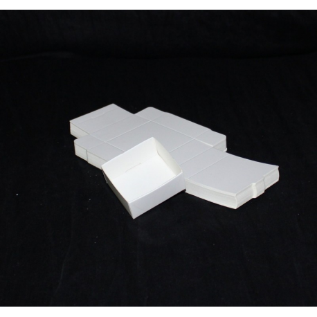  Lot 50 Boîtes Cartons Modulaires blanches : 43x43x18mm