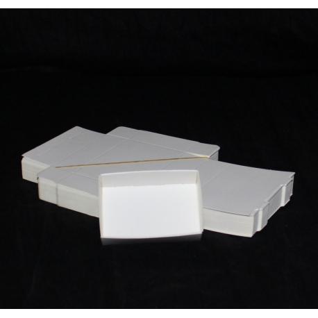  Lot 50 white cardboard boxes Modular : 87x65x25mm