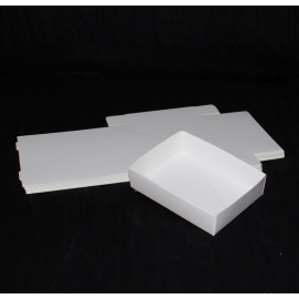 Lot 50 white cardboard boxes Modular : 98x87x30mm
