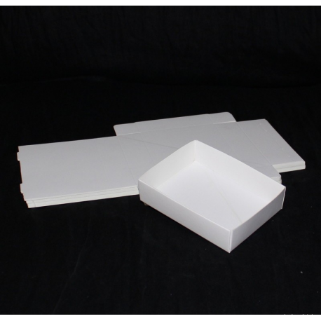  Lot 50 white cardboard boxes Modular : 98x87x30mm