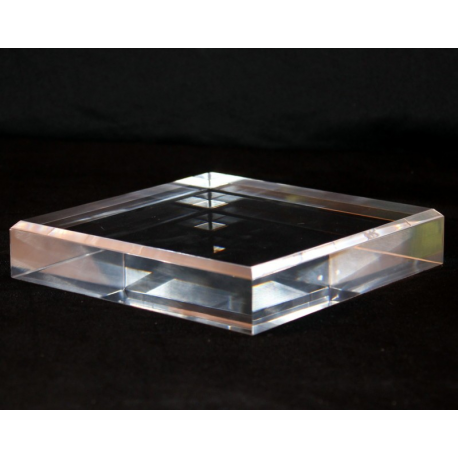 Socle acrylique 80x120x30mm angles biseautés supports pour minéraux