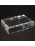 Socle acrylique, angles biseautés 10+1 offert : 120x100x30mm