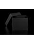 Boîte Carton Modulaire noire avec couvercle : 80x90x70mm