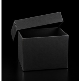 Boîte Carton Modulaire noire avec couvercle : 80x60x60mm par 25 pièces