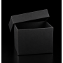 Boîte Carton Modulaire noire avec couvercle : 90x130x80mm