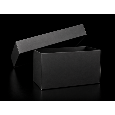 Lot 25 Boîtes Cartons Modulaires noires avec couvercle : 90x130x80mm