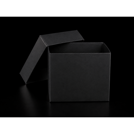 Lot 25 Boîtes Cartons Modulaires noires avec couvercle : 80x90x70mm