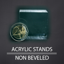 Acrylic display stands and non beveled for minerals collection