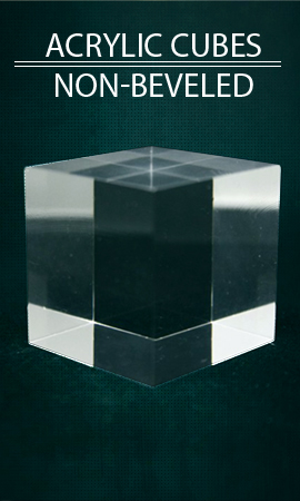 Display case showcase Le Comptoir du Socle cube non beveled, acrylic mineral support, plastic bases